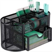 Organizzatore della scrivania in metallo in maglia d'ufficio con cassetto